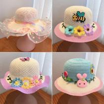 Childrens Princess Sunscreen Baby Summer Thin Sun Hat Cute Spring Autumn Hat Summer Girl Windproof Sunhat
