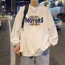 Long-sleeved t-shirt mens autumn 2022 new mens clothing trendy brand loose round neck sweater boys spring and autumn bottoming shirt clothes 1