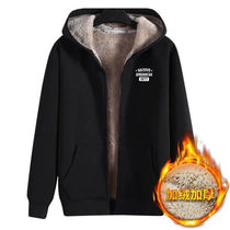 Handling coat male lamb jacket cotton clothing thickened lamb hair heating cotton sweater for men