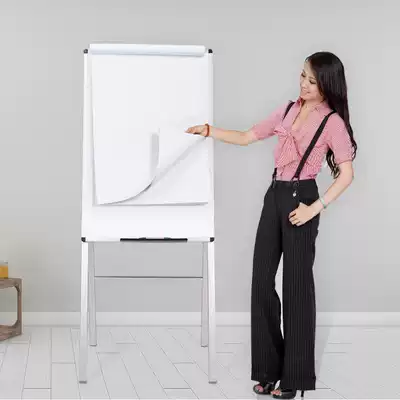 AUCS mobile whiteboard bracket type hanging paper paper clip Office teaching conference room home graffiti learning magnetic writing board magnetic children training large whiteboard drawing board display board 60 * 90cm