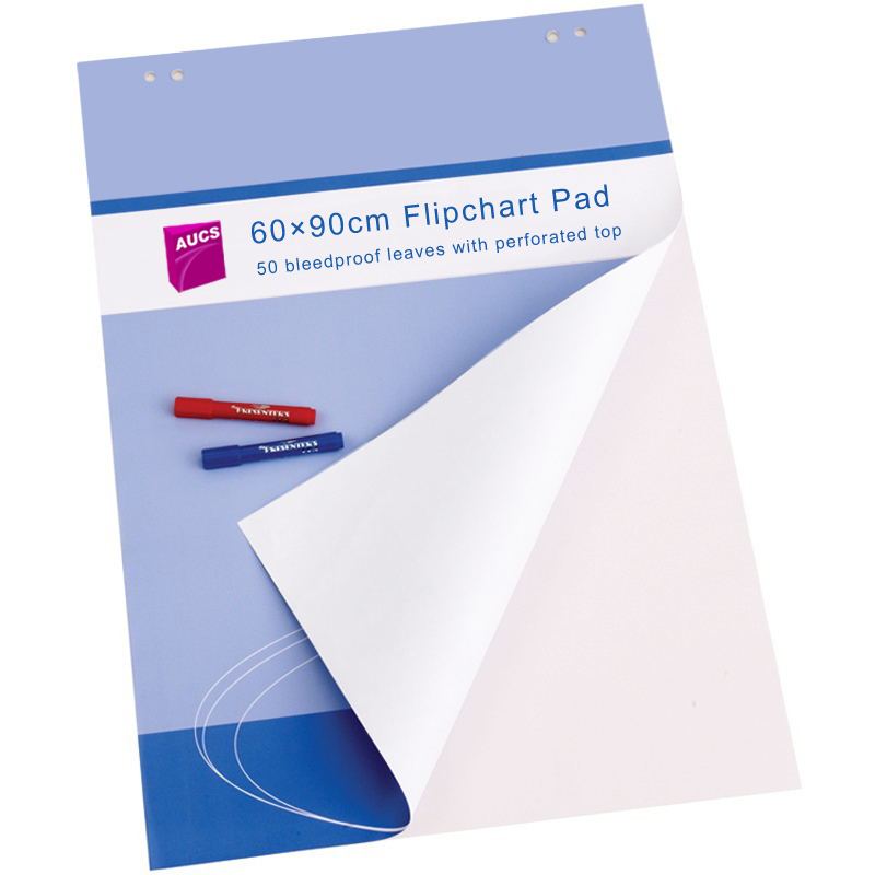 AUCS white board paper 60 * 90cm 50 sheets of hanging paper clip paper blackboard green board white board special paper advertising conference office home graffiti learning to write tablet poster promotional paper