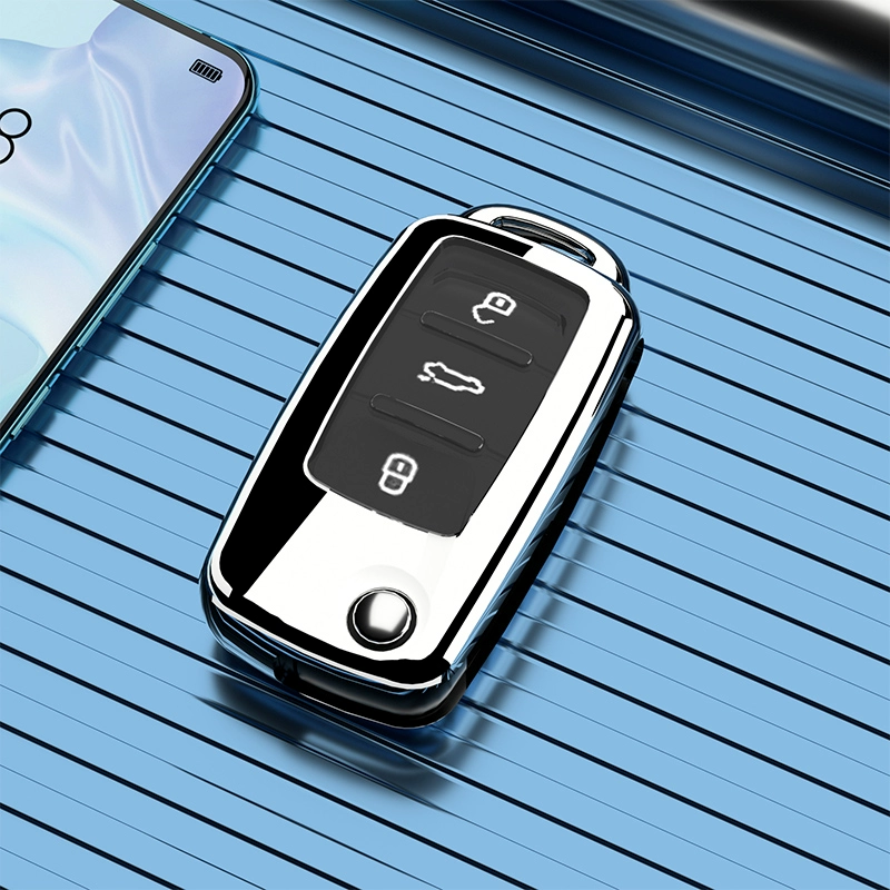 Thích hợp cho năm 2021 Volkswagen Santana Key Case Lang Xing Bao Lang Jing vỏ Sharan khóa xe cung cấp sửa đổi - Ô tô nội thất Accesseries