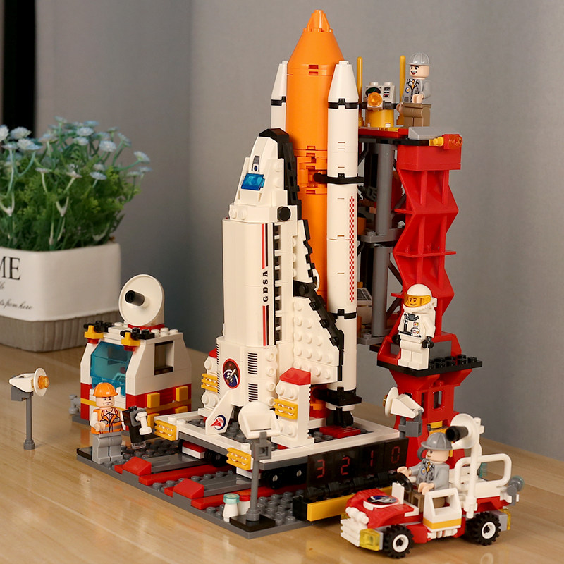 Space Shuttle Children Rocket Model Gifts 10-12-year-old Puzzle Assembled Intelligence Spelling of Building Blocks Boy Toys