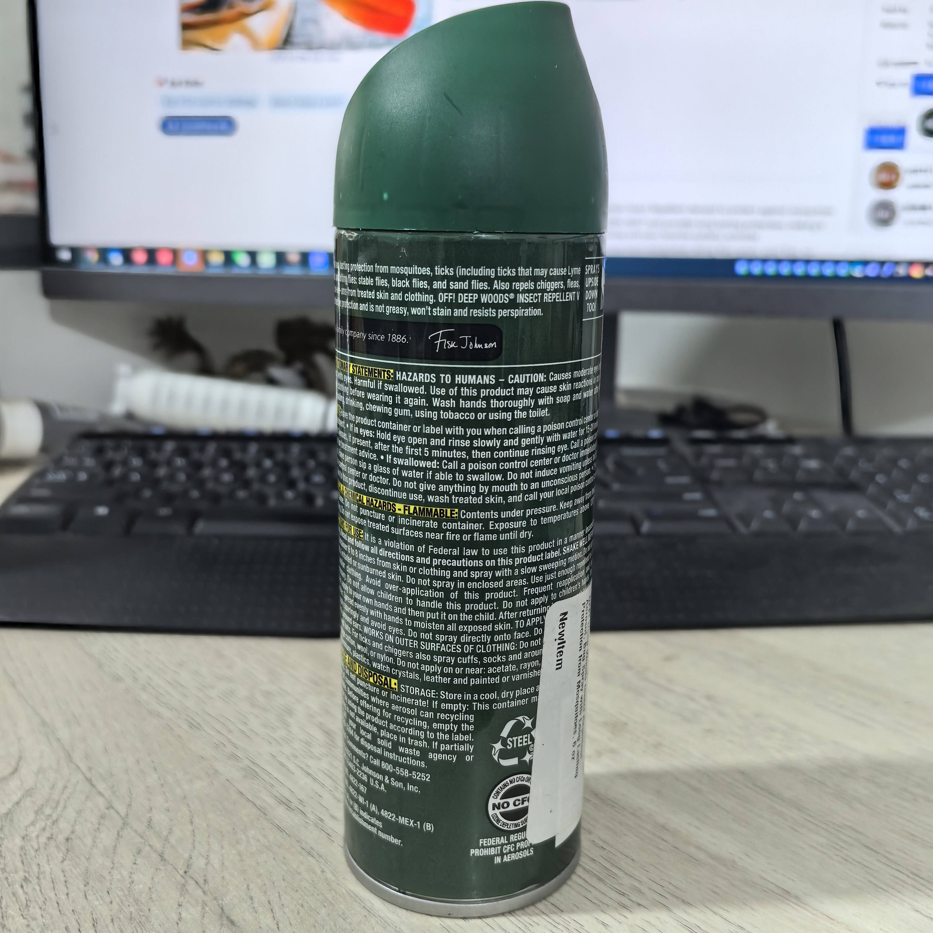现货庄臣欧护Deep Woods Sportsmen森林运动驱蚊虫剂喷雾：户外探险者的终极防御！