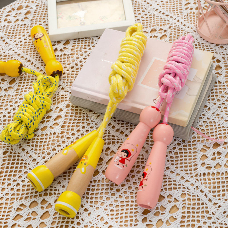 Cartoon skipping rope Children's special kindergarten primary and secondary students professional rope can be adjusted without knotting anti-winding 3-10