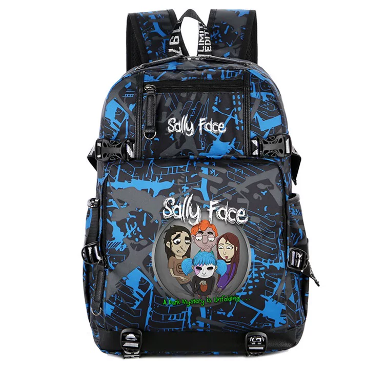 艾登森 Sally Face Bag Stupid Face Game Peripheral Anime Cartoon Export Primary and Middle School Student Backpack