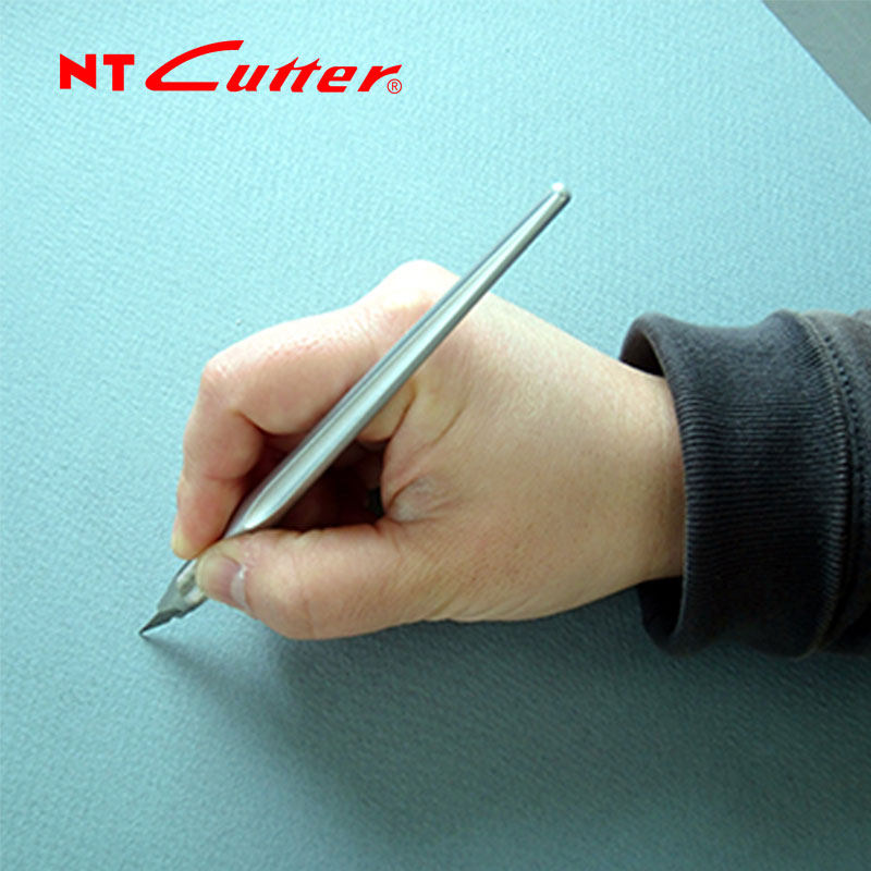 Japan imported NT CUTTER D-400GP metal pen knife Rubber stamp hand account paper carving paper carving paper cutting carving knife pad set Student hand tools 30deg degree 45de