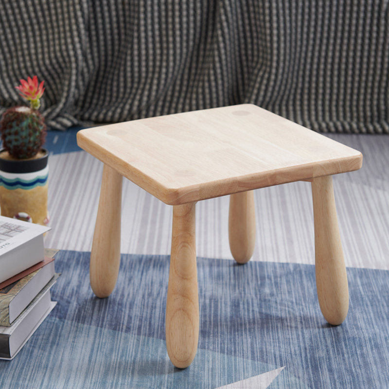 Solid wood children creative wood small bench living-room home short stool tea table small round stool for shoes and stool for Nordic