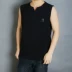 Áo thun không tay thấm mồ hôi thể thao rộng vest rộng vai cộng với phân bón XL thể thao vest mùa hè vest màu rắn - Lót Lót