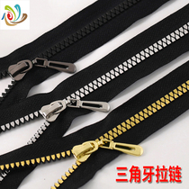Triangle tooth clothes zipper No 8 resin special tooth zipper Coating Down jacket windbreaker fashion zipper accessories