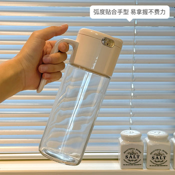 New Glass Oil Pot for Kitchen Use, Non-Drip, Leak-Proof, Food-Grade Oil Container, Oil Bottle, Soy Sauce Bottle, Vinegar Bottle, Seasoning Bottle