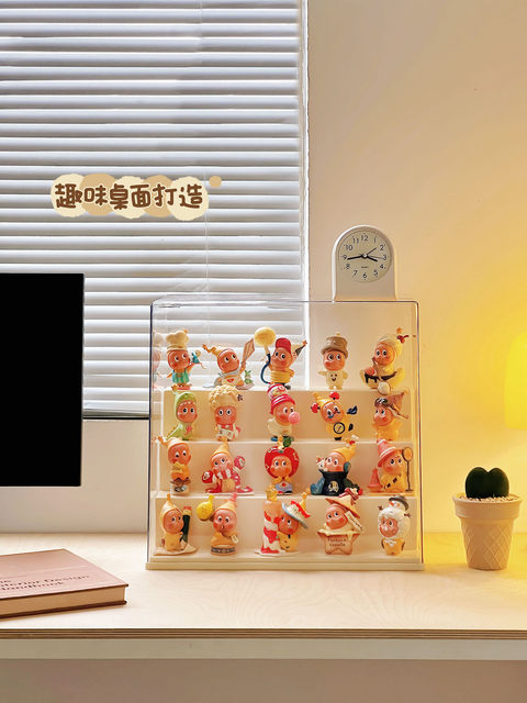 Star Man Display Box Transparent Ladder Blind Box Storage Display Stand Acrylic Bubble Mart Figure Display Cabinet