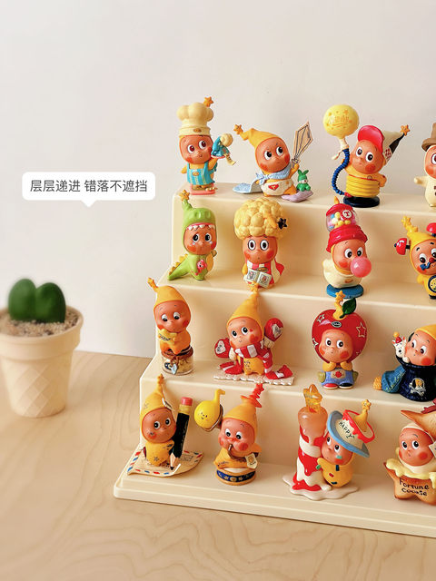 Star Man Display Box Transparent Ladder Blind Box Storage Display Stand Acrylic Bubble Mart Figure Display Cabinet