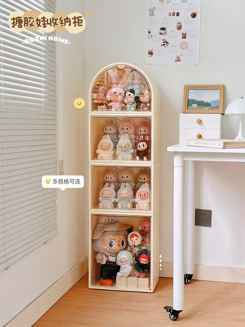 Labubu Display Box Blind Box Storage Display Stand Suitable for Bubble Mart Labubu Doll Figure Display Cabinet