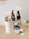 Desktop Cosmetics Storage Box, Drawer-Type Dressing Table, Skin Care Product Storage Rack, Press-Up and down Makeup Brush Storage Tube