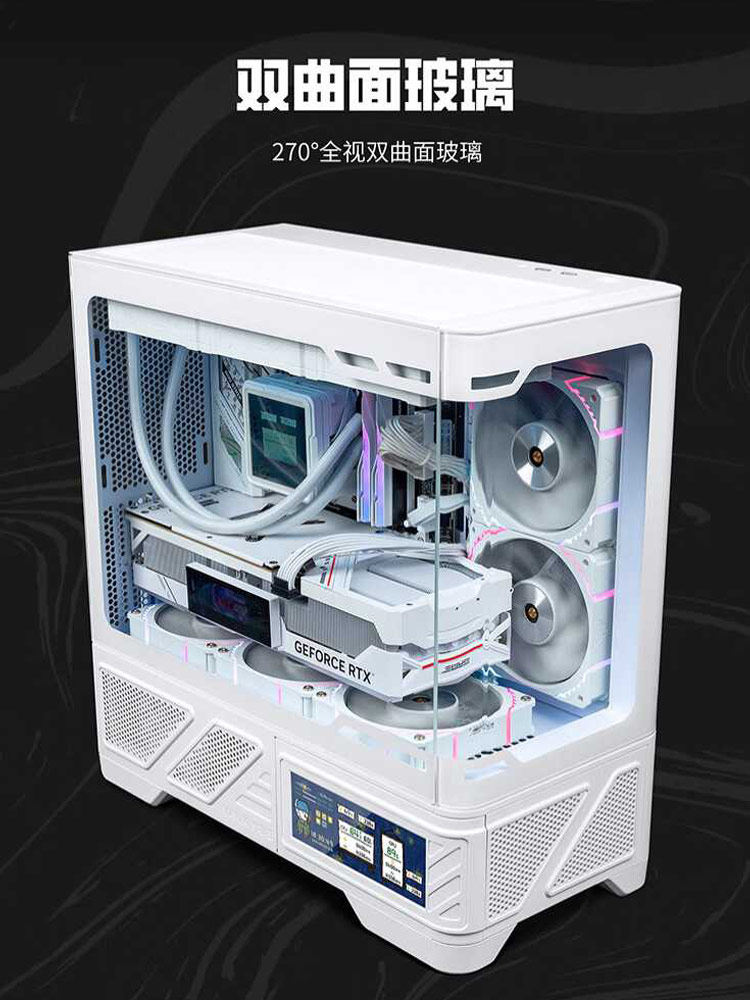 Valkyrie Vk03M Case 6.2inch Touch Screen Matx Motherboard 360 Water-Cooled Back-Mounted Computer Case with Screen