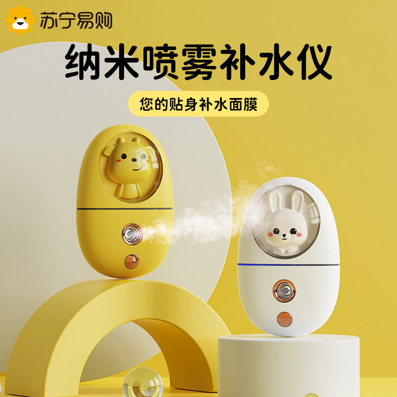 Nano Air Spray Moisturizer Facial Humidifier Beauty Portable Small Rechargeable Office Bedroom Desktop Indoor Mute Mini Car Portable Artifact Female Tafik(406)