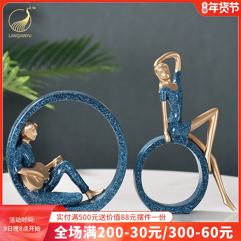 European girl ornaments modern minimalist TV cabinet porch bedroom Creative furnishings literary gifts home decorations