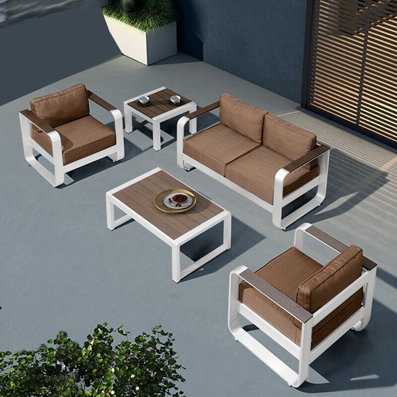 Nordic outdoor sofa waterproof sunscreen room garden open balcony villa recreational chair furniture