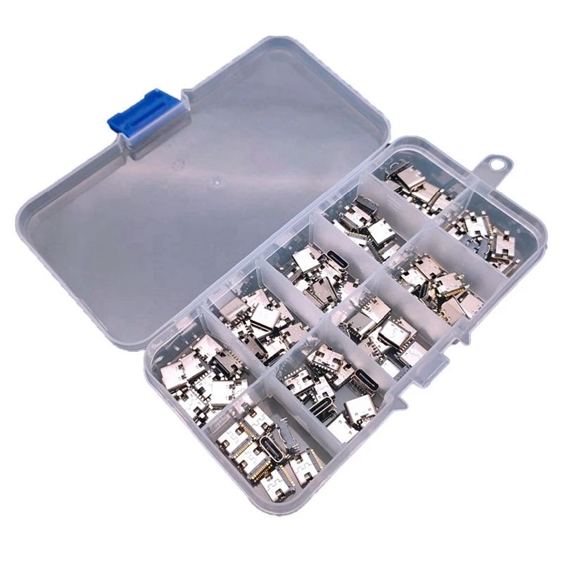 Box Set Type-C Female Socket Usb3.1 Connector Fast Charging Interface 6P/16P Surface Mount Vertical