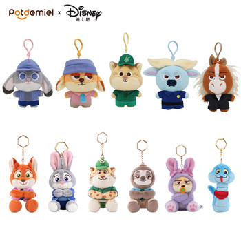 Official Zootopia 2 Plush Toy Doll Rabbit Judy Fox Nick Stuffed Animal Pendant Leopard Police Officer Keychain