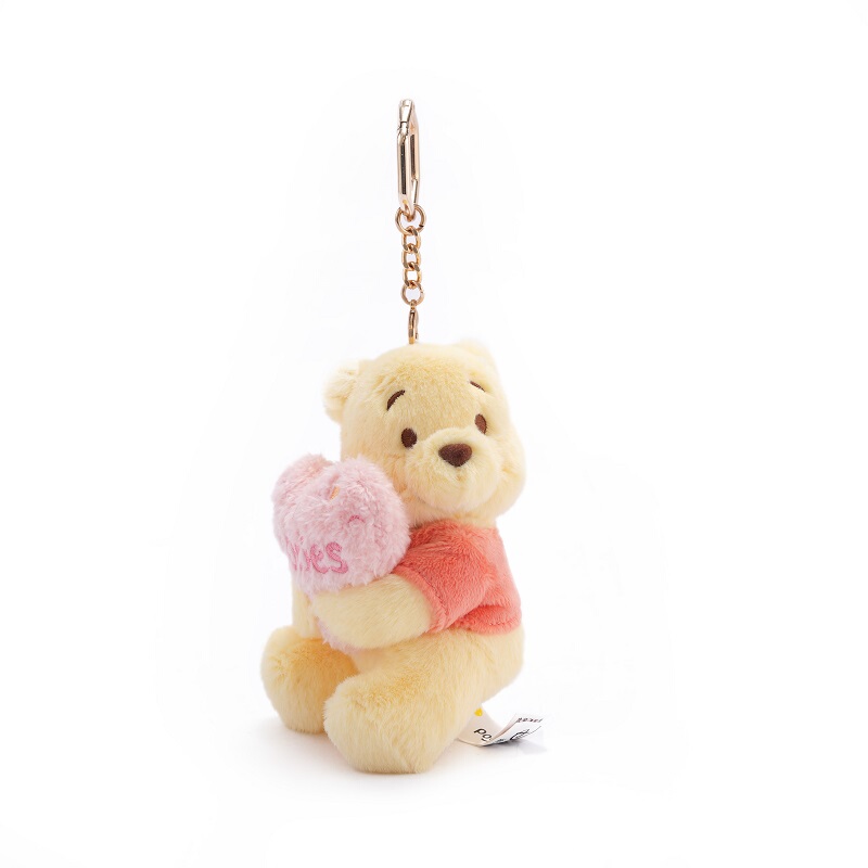 Authentic Disney Winnie the Pooh Plush Toy Keychain Cute Bear Pendant Backpack Accessory for Girls