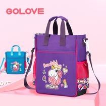 Childrens tutoring bag Primary school student handbag art bag carrying book bag crossbody bag Female tutoring bag Tutoring bag Primary and secondary school student female hand carrying book bag Female princess art bag homework bag