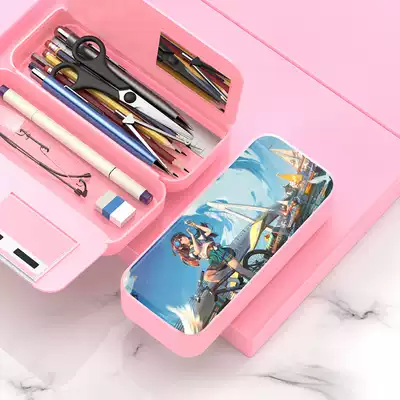 Douyin with multi-functional Net red stationery box female primary school student male student bully pen box pencil case junior high school student multi-function pen box boy Korean version simple cute pencil case
