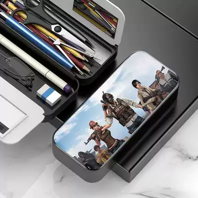 Net red stationery box male primary school student pencil case large capacity Korean version of pen bag boy junior high school students creative same pen box multi-function pen bag children's stationery box boy stationery box Jedi survival