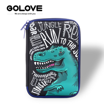 Mens stationery box Pencil box Female primary school student boy child multi-functional cute pencil bag boy kindergarten Unicorn drop resistant double layer girl heart large capacity Simple small fresh 3d bump