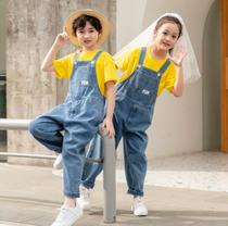 Les salopettes en denim pour garçons et filles conviennent aux enfants du 1er juin vêtements de performance de chorale salopette de maternelle vêtements de performance de remise de diplôme