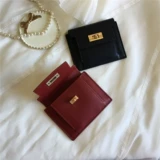 Бумажник, короткая тонкая ретро красная сумка через плечо, кошелек с молнией, ручка для водительских прав, маленькая сумка клатч, изысканный стиль