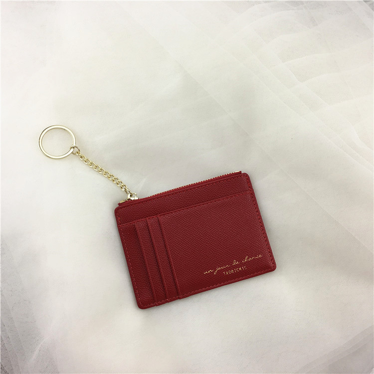 Card Bag Woman Small Ultra Slim Driving License Piece Packs Retro Bracelet Key Zero Money Bag Integrated Bag Ins Jane Joka Clips