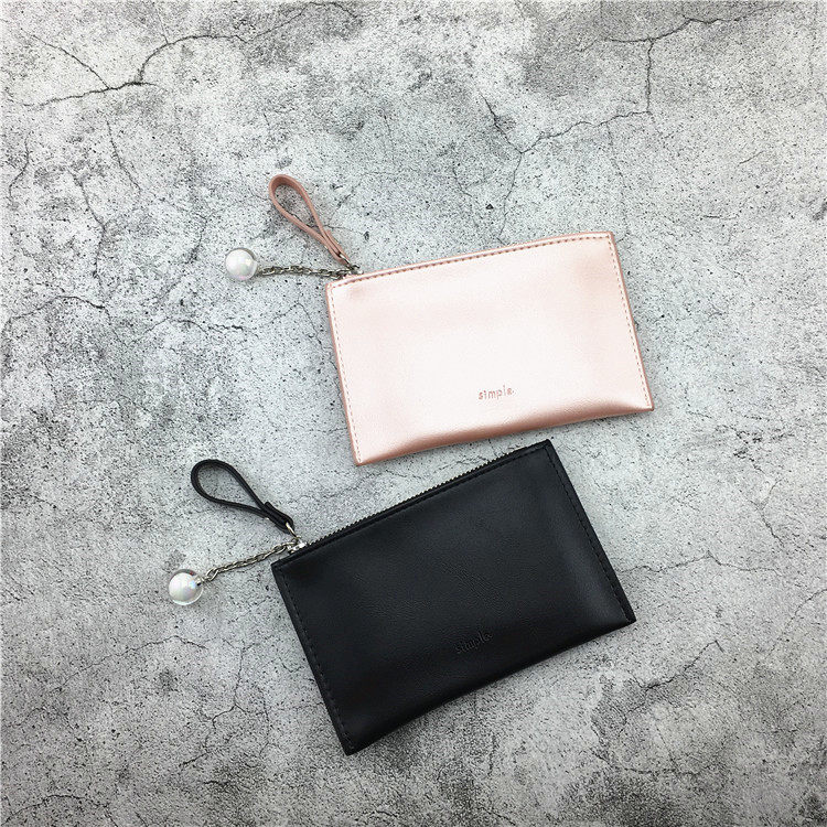 Small Wallet Ins female short section leather clip Han version Laced Zero Money Bag Coin Key Bag 2020 new ultra-thin card bag