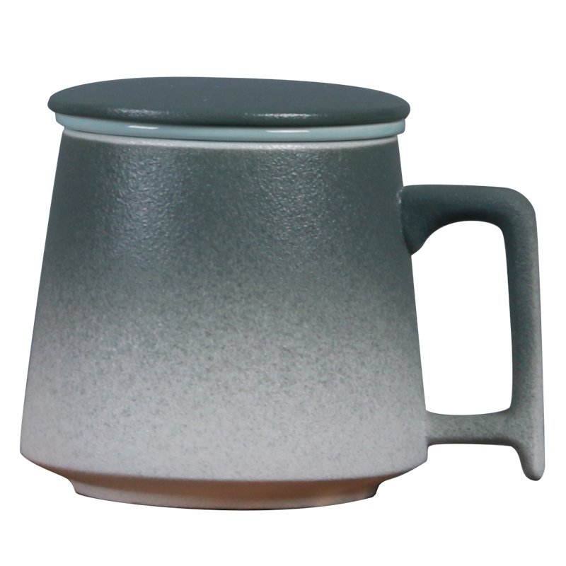 Mug Home Tea Separation Mug Three-Piece Fashion Filter Office Ceramic Tea Cup with Cover