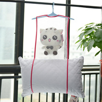 Sun pillow artifact windproof multi-function household Sun pillow net bag rack balcony hanging doll pillow special Net pocket hanging bag