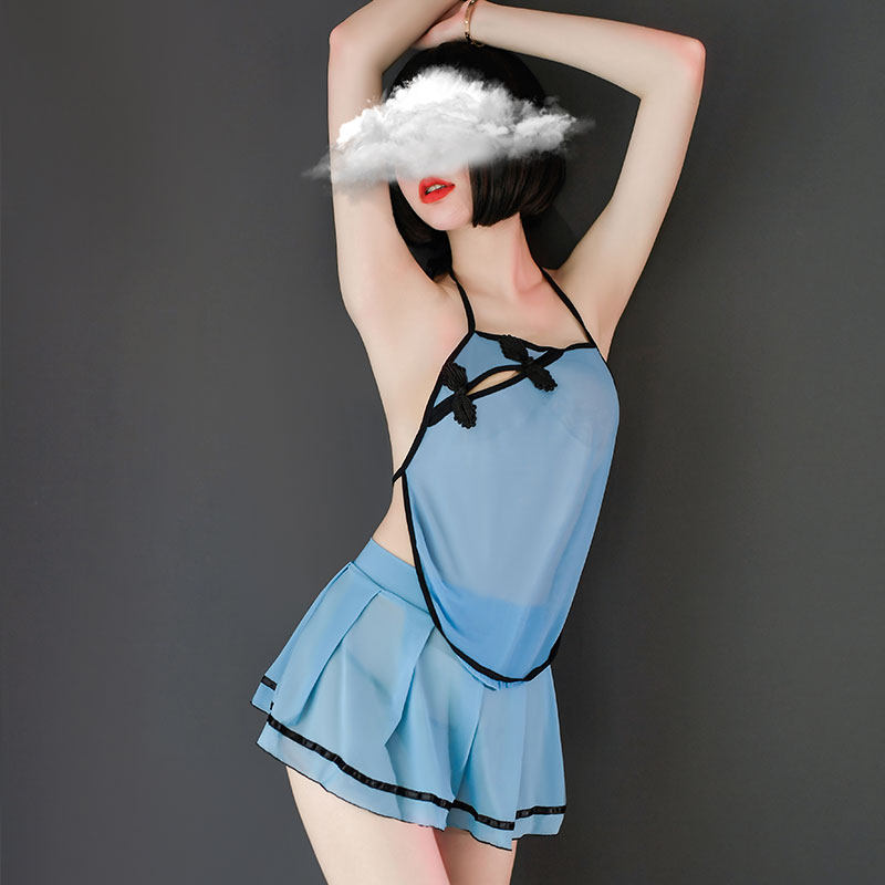 Pajamas sexy lingerie female sense clothes apron uniform temptation to avoid passion tease transparent bed flirting gr