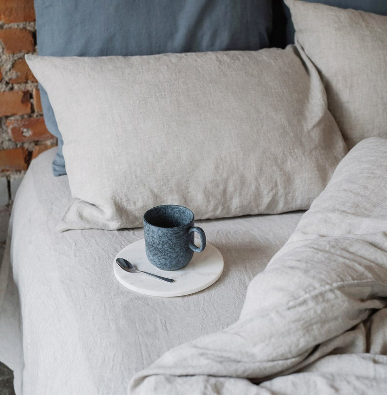 Linen Pillowcase Pure Cotton Solid Color Comfortable Skin-Friendly Cotton Linen Pillow Cover Cotton Simple Nordic Style Envelope Single Pillow