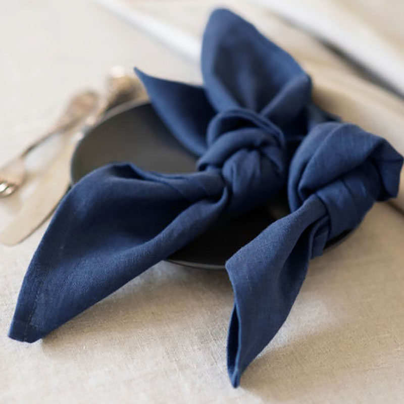 French Imported Raw Material Pure Linen Napkins Foreign Trade Eins Western dining cloth tea towels Dining Mat Kitchen soft-packed props