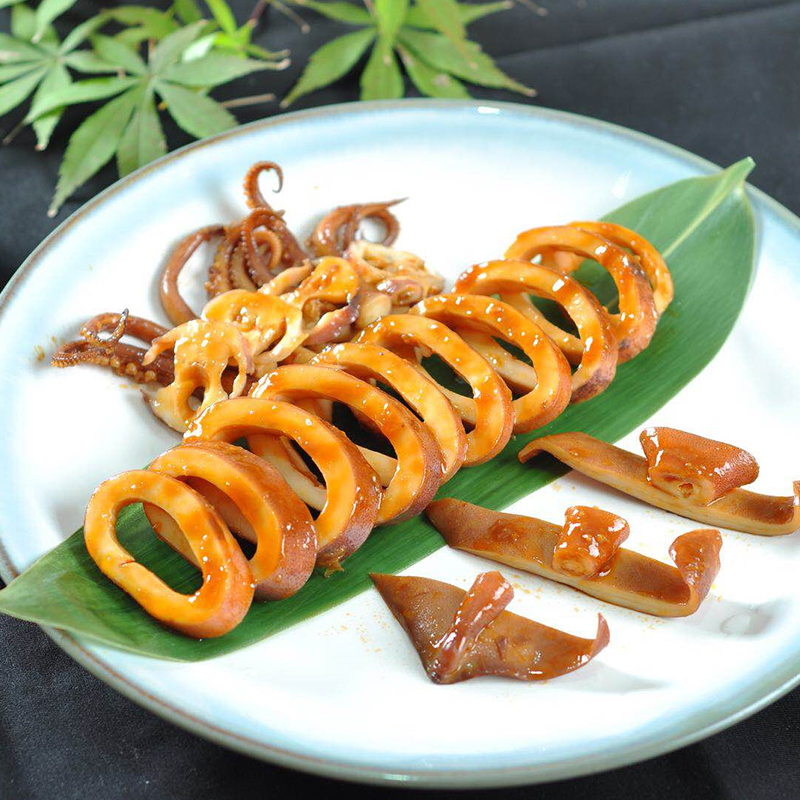 Baosheng Day Style Photos of Squid Ready-to-eat Japan-ROK cuisine Fragrant Sweet Barbecue Squid Snack 140g (5 packs)