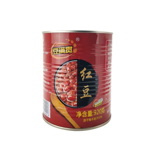 Сахар Douzhong, консервированная красно -фасоливая еда 920G*12 банок, полная коробка для малого банки, магазин из выделенного зеленого овсянного вспомогательных материалов