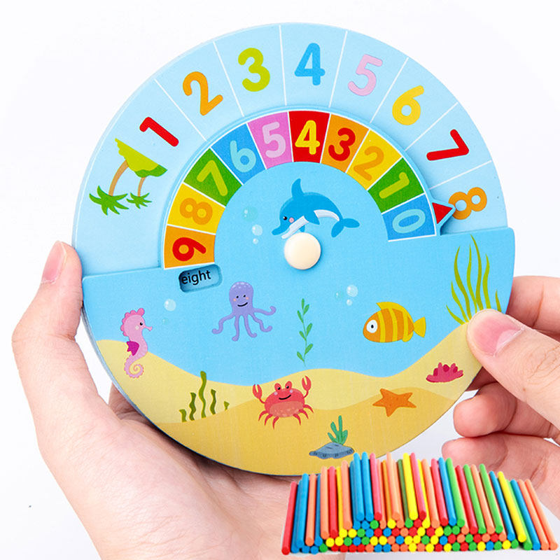 Elementary School Students Math Arithmetic Teaching Aids Stationery Ruler digital stick 0-10 Within counter Kindergarten Elementary students 1st grade 10 plus subtraction breakdown count number of sticks Small stick Puzzle Toys