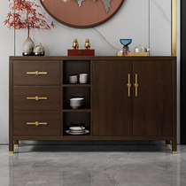Modern Chinese solid wood color side cabinet wine cabinet Cabinet restaurant side cabinet locker simple large capacity cabinet