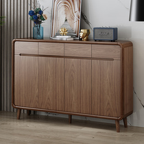 The entrance door outside the shoe cabinet solid wood simple modern Chinese Hall Cabinet large capacity balcony locker home storage cabinet