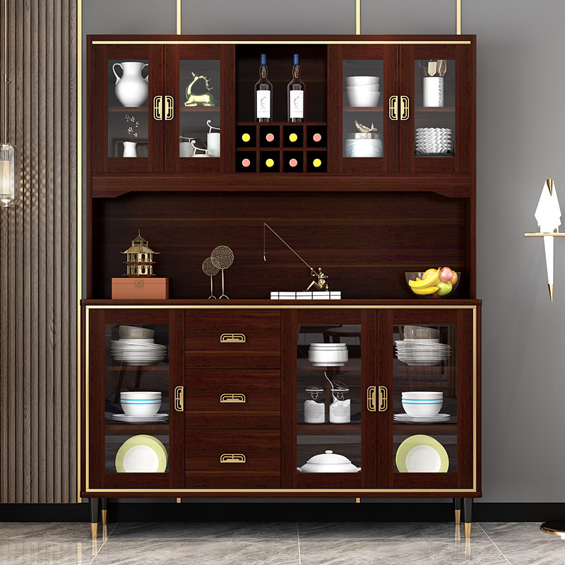 Modern Chinese style dining cabinet integrated by wall minimalist living-room High cabinet light lavish tea water cabinet Wine Cabinet Kitchenette Bowls Tray Cabinet