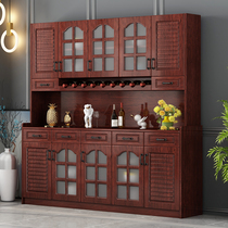 New Chinese side cabinet wine cabinet one wall kitchen locker modern simple tea cabinet living room storage cabinet