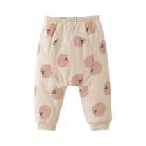 Xinbebi baby autumn winter clip cotton large PP pants baby warm sleeping pants thickened cotton pants outside wearing big fart pants