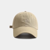 TOREN KOREN soft top retro simple letter embroidery baseball cap for men and women spring and summer curved brim couple peaked cap