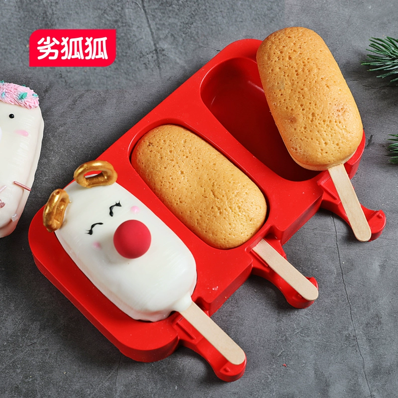 Khuôn kém hơn Fox Fox Silicone Ice Cream Khuôn làm bánh kem Lollipop làm tại nhà Popsicle đông lạnh để làm khuôn kem - Tự làm khuôn nướng