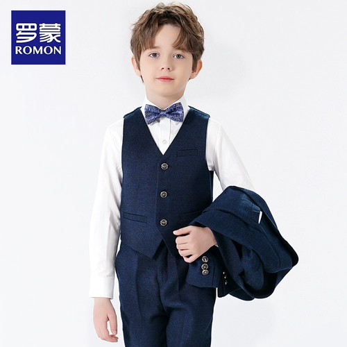 Детский классический костюм для мальчиков, платье девочки цветочницы, наряд для музыкальных выступлений, подходит для подростков